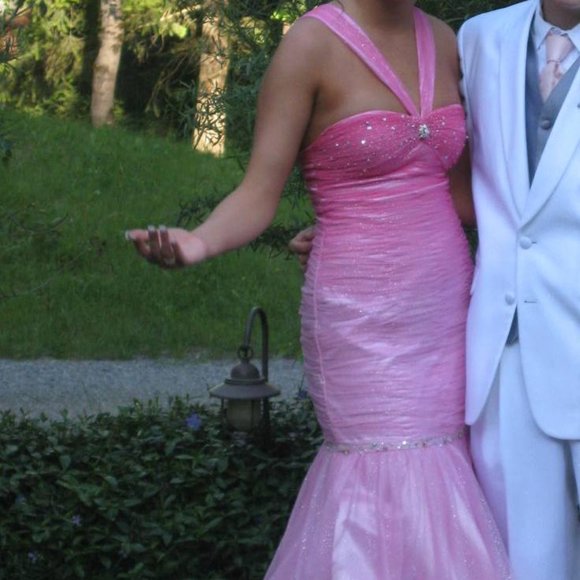 Jovani, Size 4 Dark Pink & Light pink formal dress - Picture 9 of 11